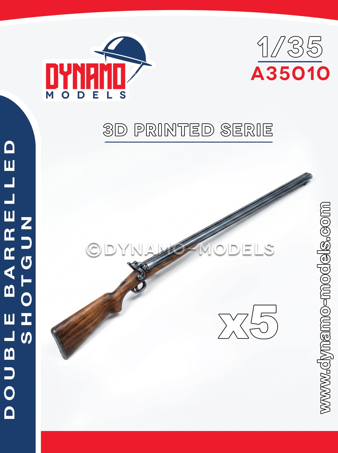 1-35-guns-double-barrelled-shotgun-set-of-5 1/35 Double Barrelled Shotgun - Set of 5 guns