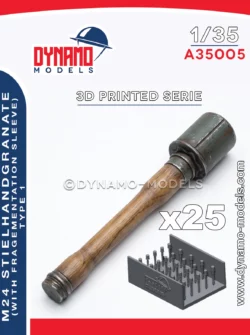 1/35 M24 Stielhandgranate with smooth fragmentation sleeve - set of 25 pieces