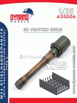 1/35 M24 Stielhandgranate with square fragmentation sleeve - set of 25 pieces