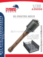 1/35 M43 Stielhandgranate with smooth fragmentation sleeve – set of 25 pieces