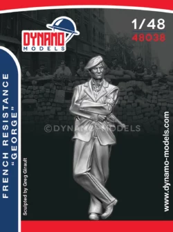 1/48 french resistance fighter george scale figure dynamo models