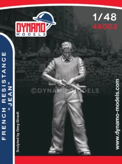 1/48 french resistance fighter jean dynamo models scale figure