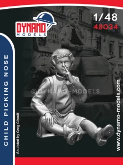 1/48 little boy picking nose scale resin figure dynamo models