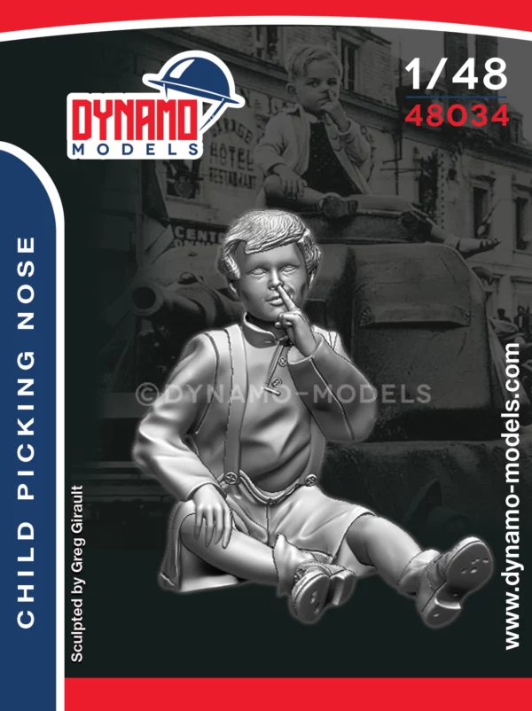 1/48 little boy picking nose scale resin figure dynamo models