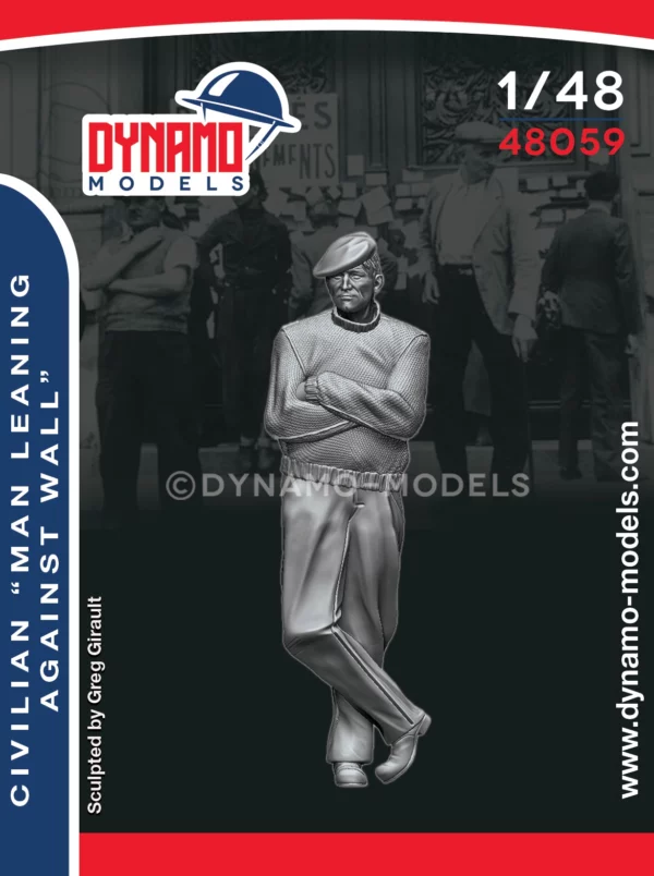 1/48 Civilian - Man Leaning Against Wall dynamo models figures