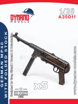 1/35 Set of 5 guns - MP40 with folded stock