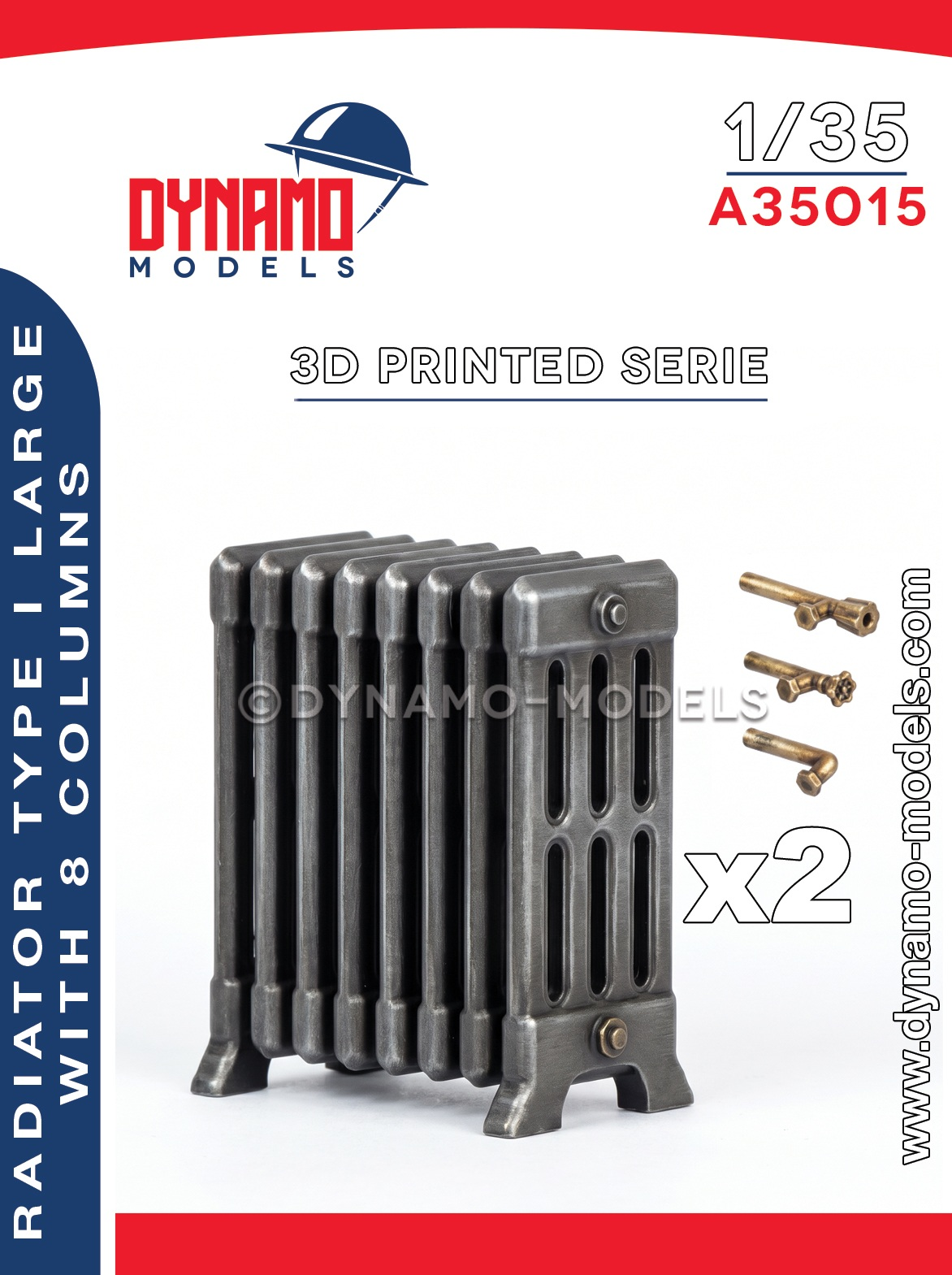 1-35-radiator-type-i-large-with-8-columns 1/35 Radiator Type I - Large With 8 Columns