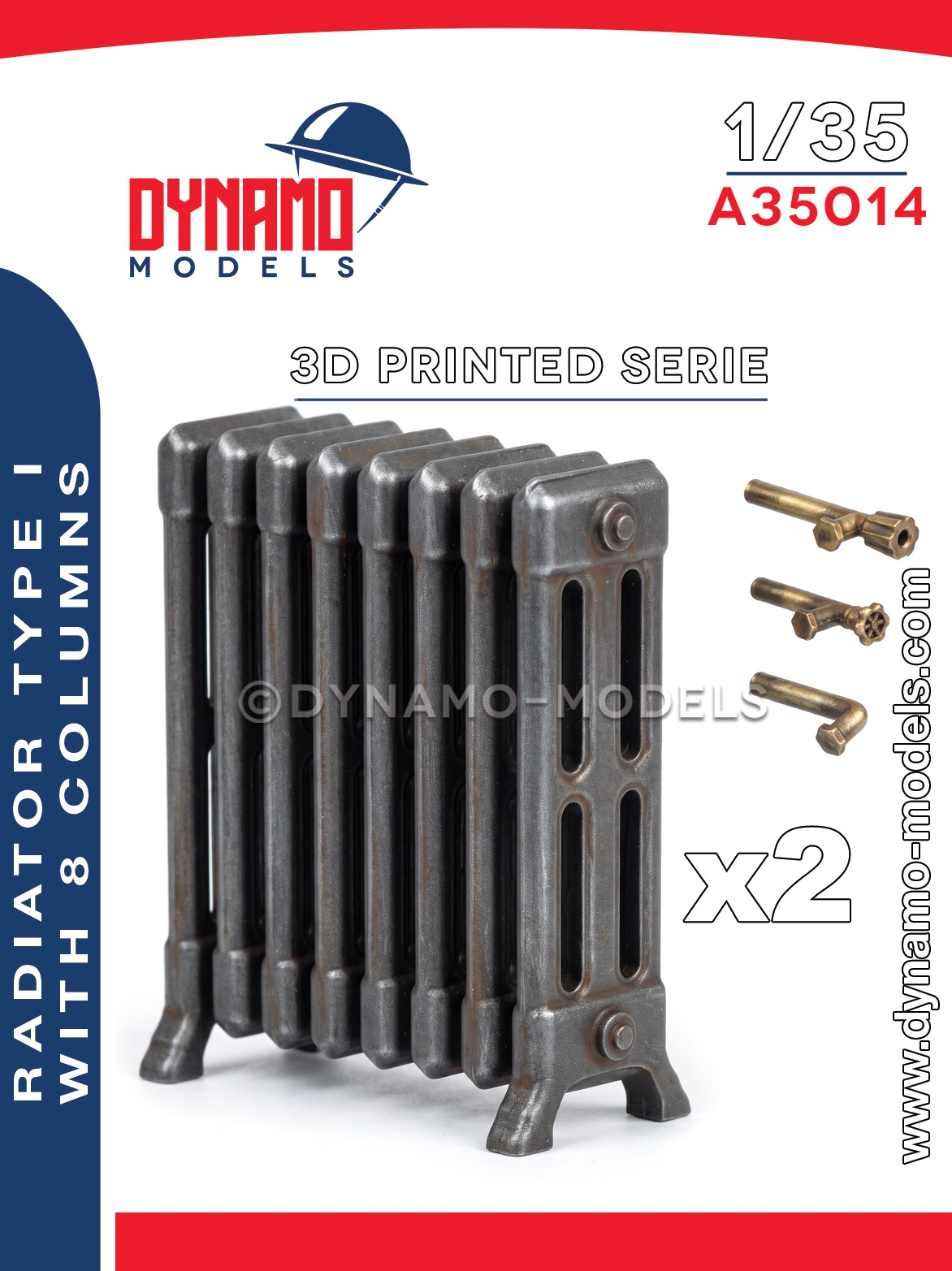 1-35-radiateur-type-i-à-8-colonnes 1/35 Radiator Type I - With 8 Columns