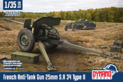 french anti tank gun 25mm sa 34 type 2 scale 1/35 dynamo models