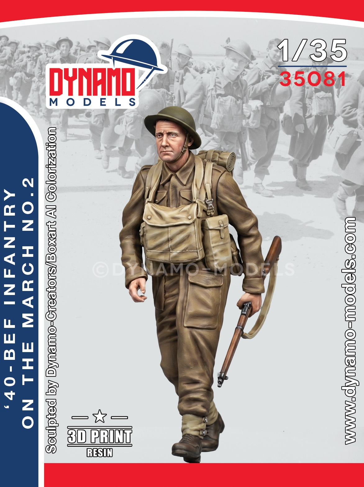40-bef-infantryman-marching-no-2 1/35 40’ BEF Infantryman Marching No.2 – Image 1