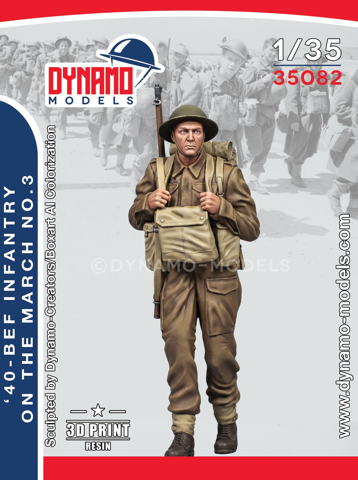 40-bef-infantryman-marching-no-3 1/35 40’ BEF Infantryman Marching No.3 – Image 1