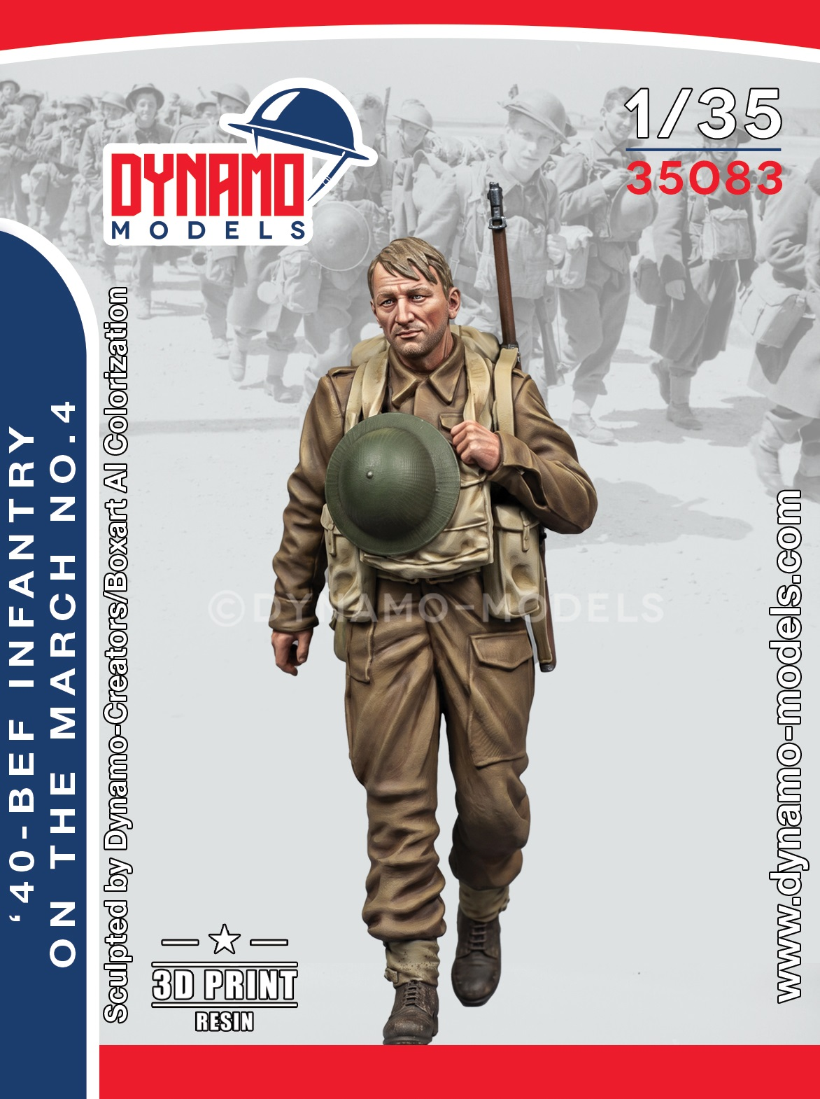 40-bef-infantryman-marching-no-4 1/35 40’ BEF Infantryman Marching No.4 – Image 1