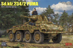Sd.Kfz.234/2 Puma with engine parts scale 1/35 rye field model