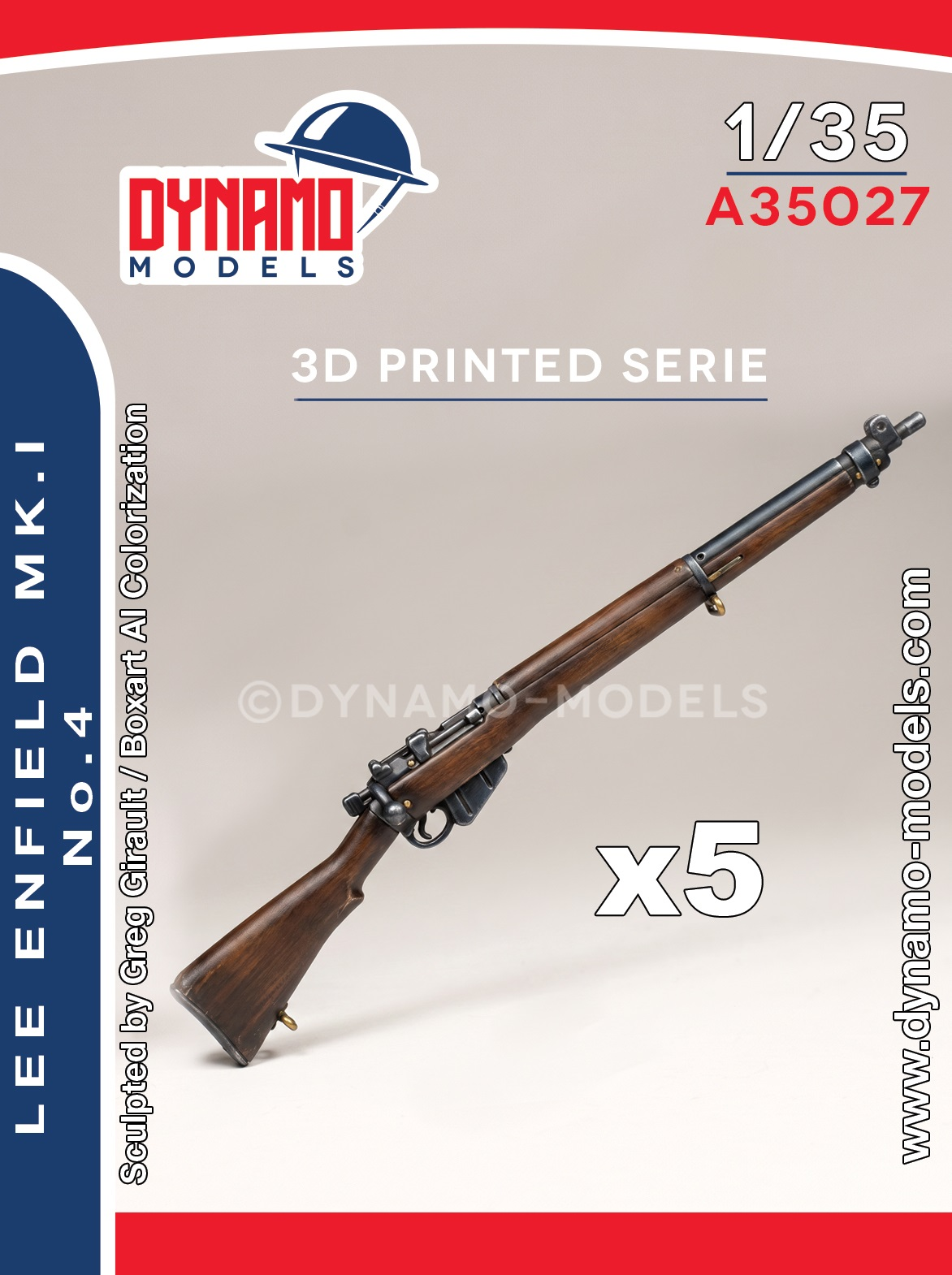 set-of-5-guns-lee-enfield-mk-i-no-4 1/35 Set of 5 guns – Lee Enfield MK.I No.4 – Image 1