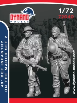1940 bef infantry on the march figures set 2 scale 1/72