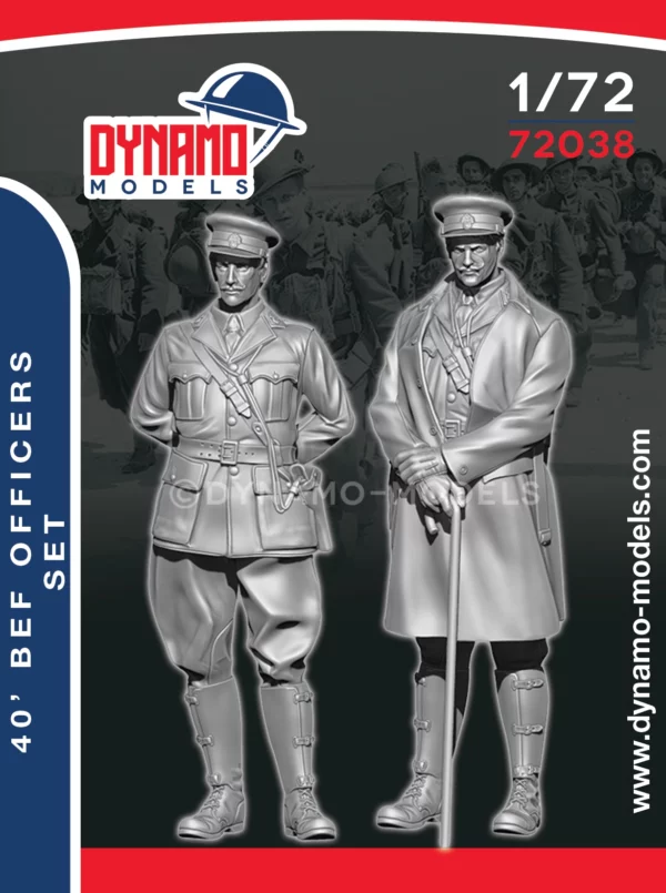 1940 bef officers figures set scale 1/72
