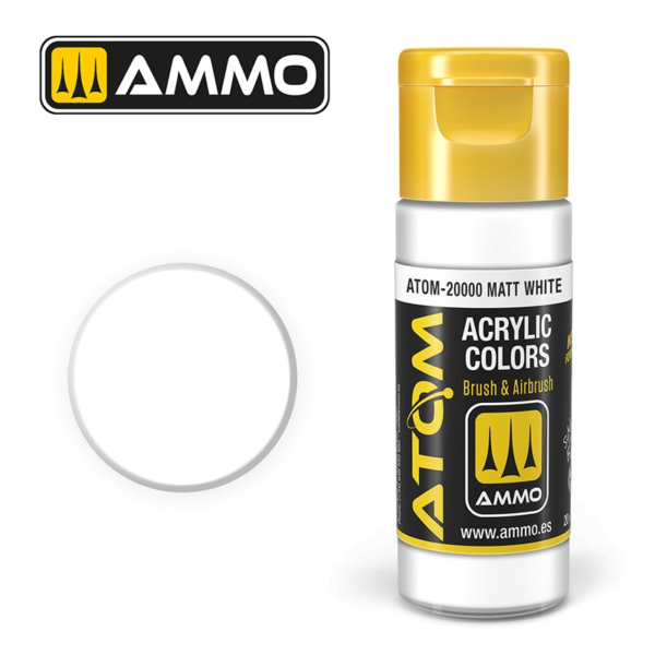 atom color matt white ammo by mig