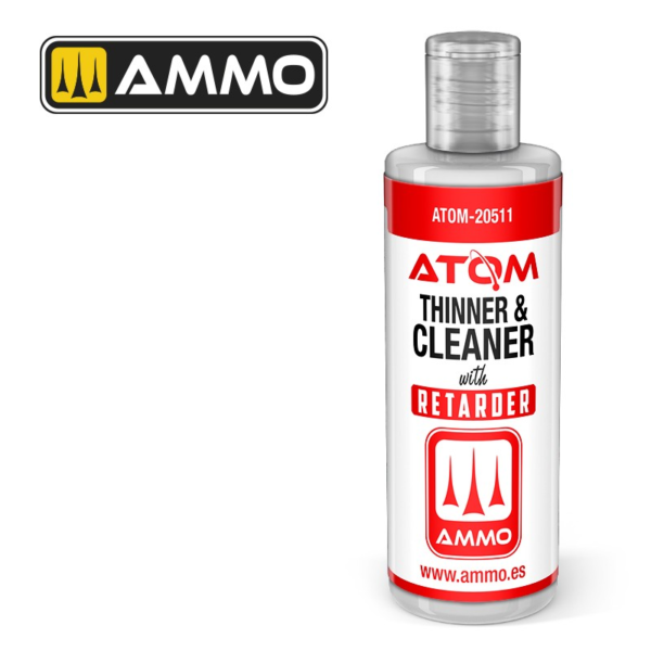 atom thinner and cleaner with retarder 60 ml ammo by mig