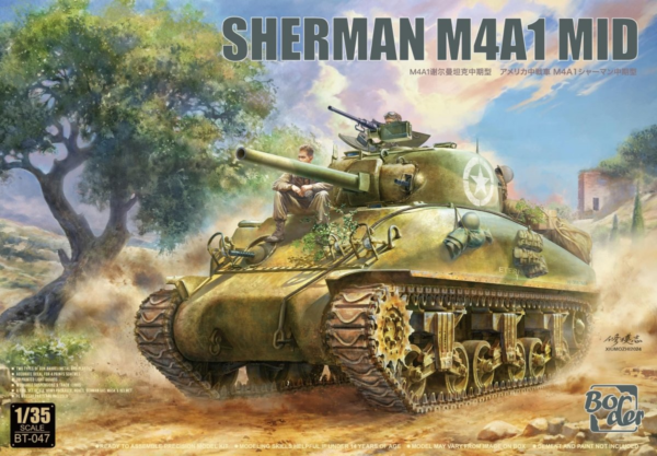 us sherman m4a1 mid production scale 1/35 by border model