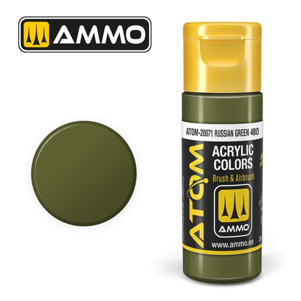 atom color russian green 4bo ammo by mig