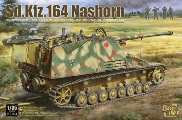 Sd.Kfz.164 Nashorn early production scale model 1/35 border model