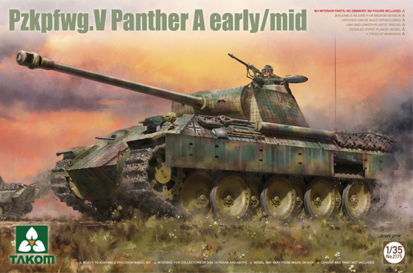 sd.Kfz.171 panther Ausf A mid-early production model scale 1/35 Takom