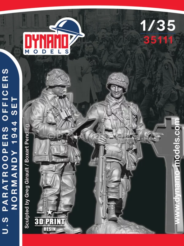 u.s paratroopers officers normandy 1944 set figures scale 1/35 WWII