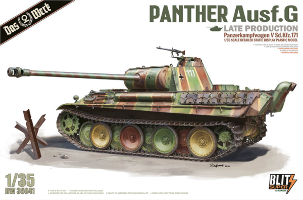 1/35 panther ausf.g late production scale model by das werk