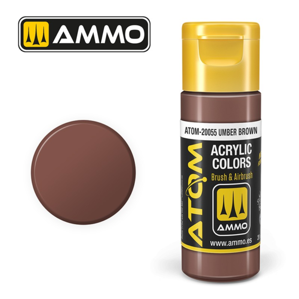atom color umber brown ammo by mig acrylic paint