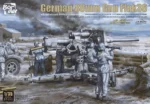 german 88mm gun flak37 with 6 anti aircraft artillery scale 1/35 Border model
