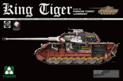 king tiger sdkfz 182 porsche turret full interior with zimmerit scale 1/35 takom