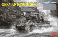 rye field model 5125 1/35 german king tiger-panzerkampfwagen vi tiger ausf b sdkfz 182 henschel turret standard version