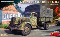 135 German 3t Cargo Truck 3,6-36S Mid Production Miniart