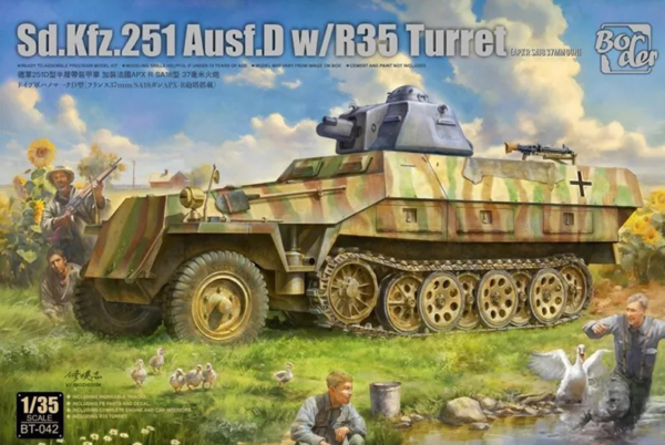 1/35 Sd.Kfz.251 Ausf.D with R35 Turret Border model