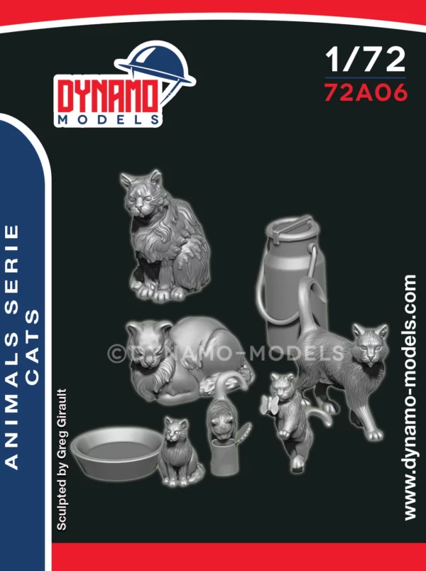 1/72 animal serie cats family dynamo models