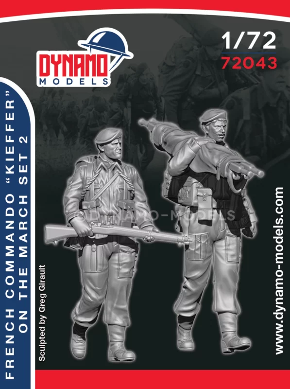 1/72 french commando kieffer marching set 2 dynamo models