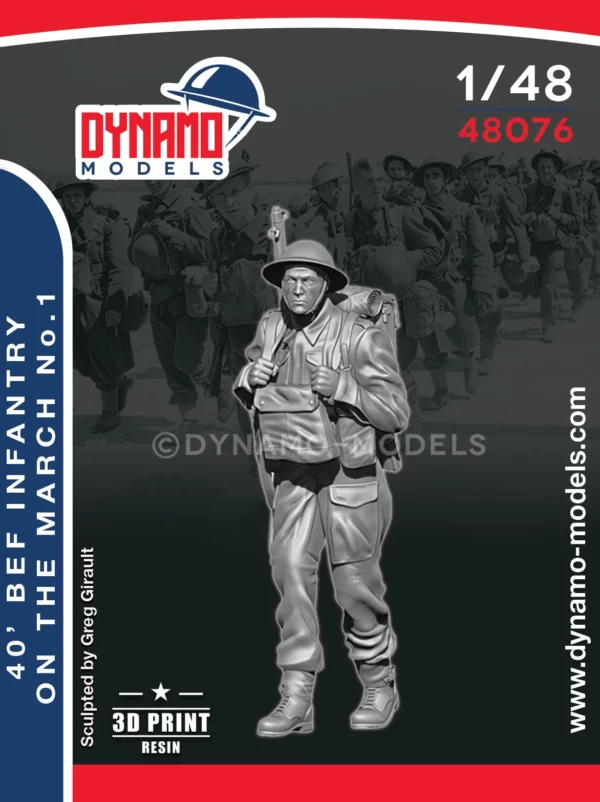 1/48 40’ BEF Infantryman Marching No.1 - Image 1