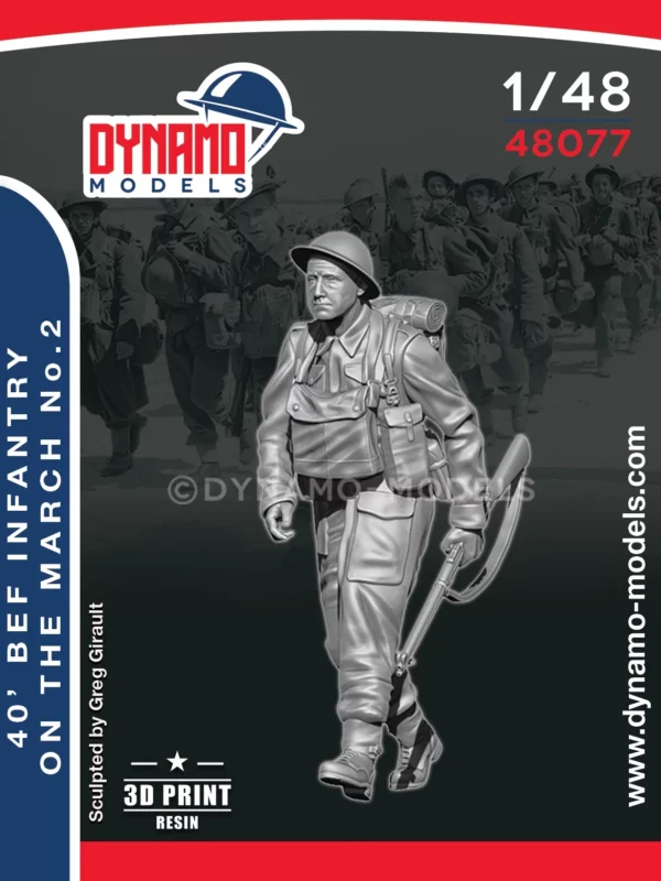 1/48 40’ BEF Infantryman Marching No.2 - Image 1