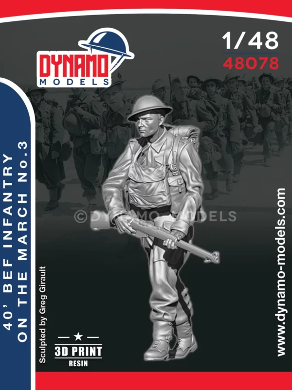 1/48 40’ BEF Infantryman Marching No.3 - Image 1