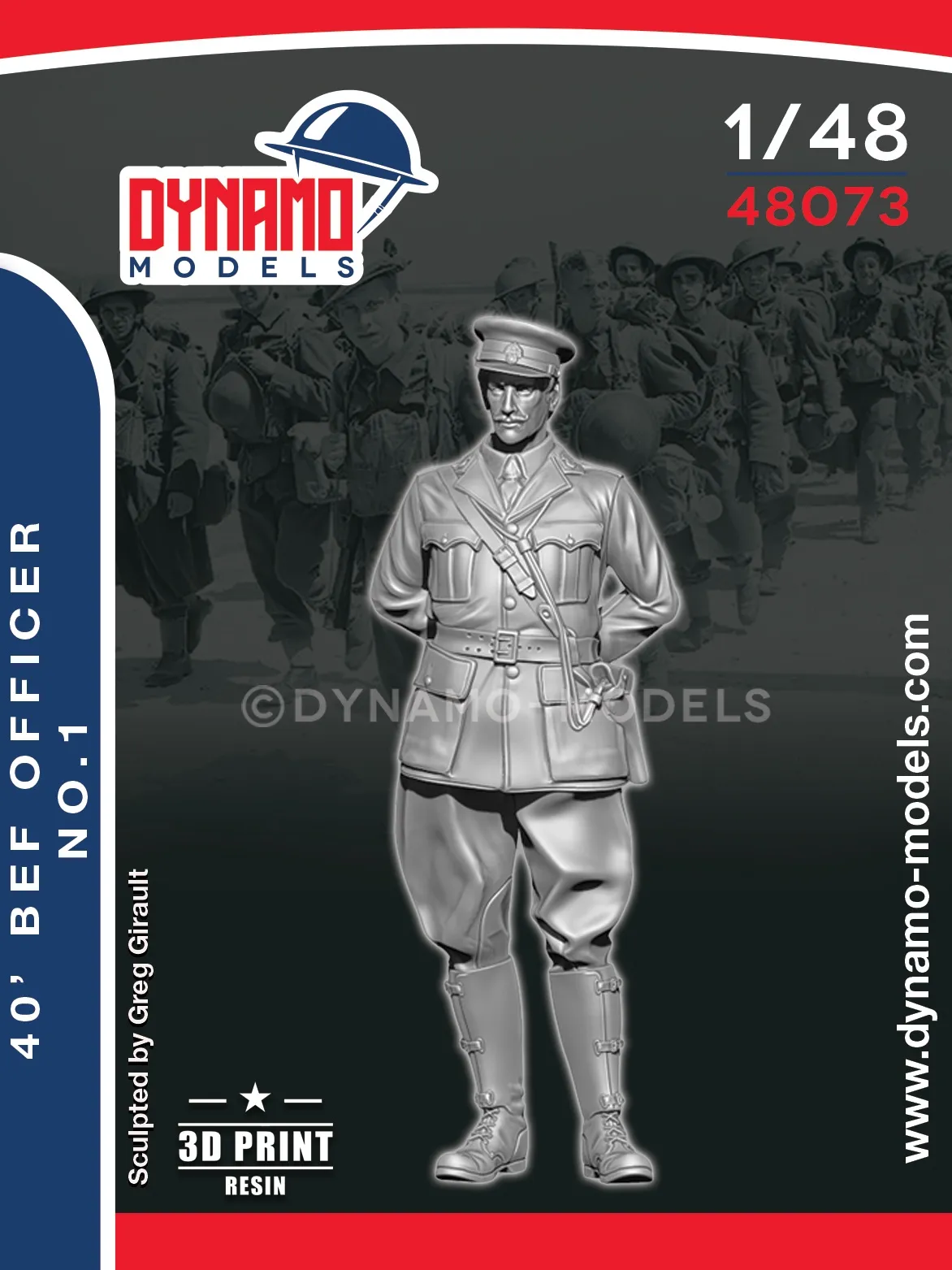 1-48-40-avant-officier-n°1 1/48 40’ BEF Officer No.1 Dynamo Models