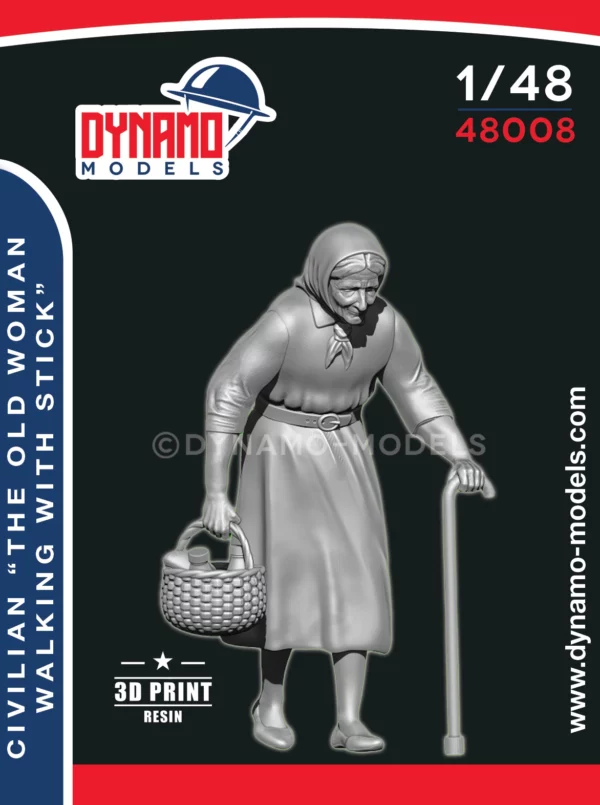 1/48 civilian the old woman walking with stick