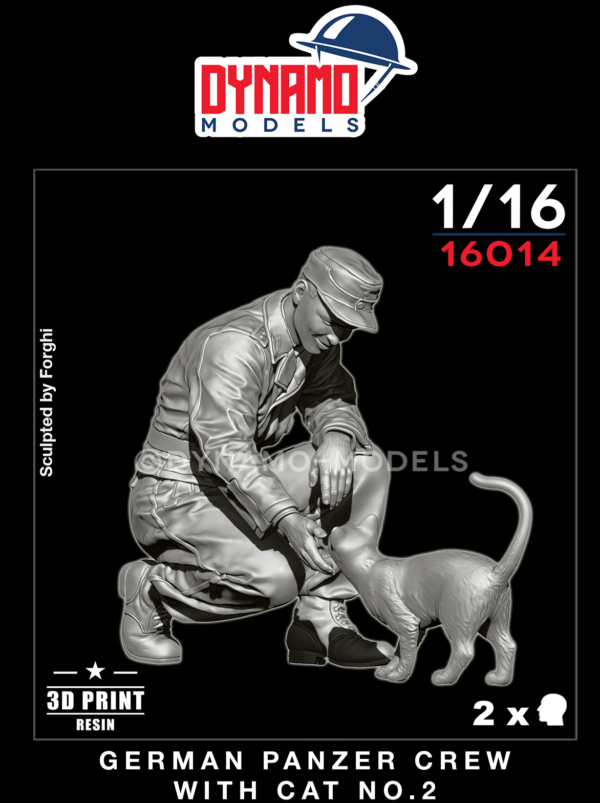 1/16 german panzer crew with cat no.2 3D print figure by Dynamo models