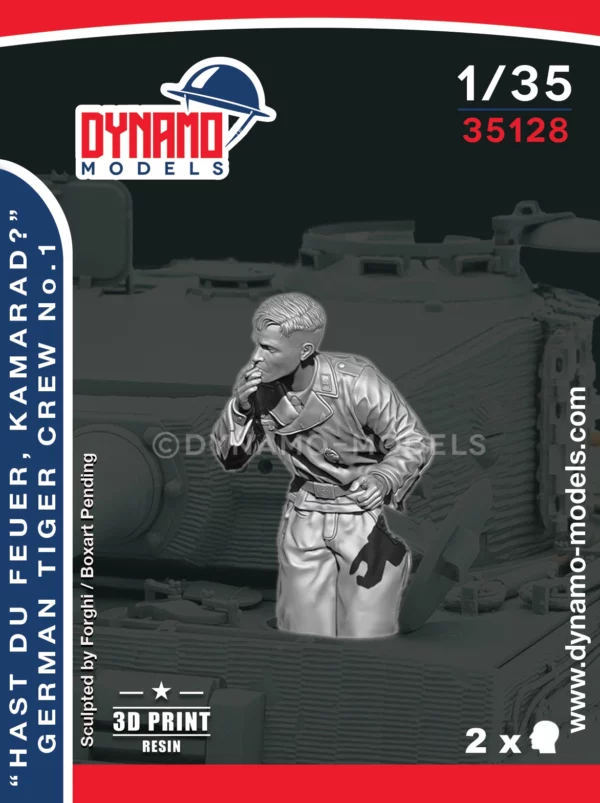1/35 German Tiger Crew No.1 3D print figures by Dyanmo models
