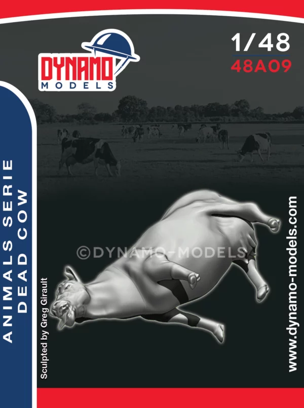 1/48 Animal Serie -Dead Cow dynamo models figure