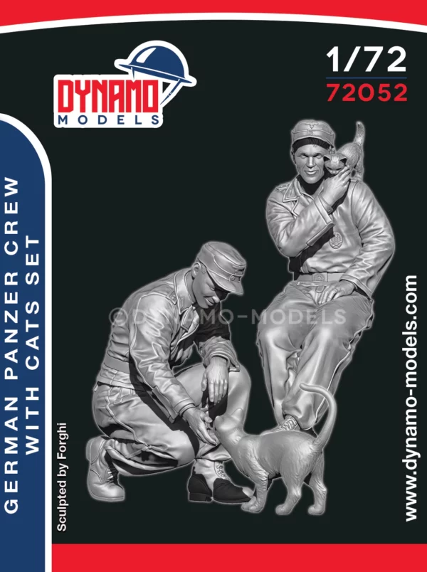 1/72 German Panzer Crew with Cats dynamo models figures