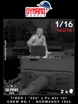 1/16 tiger I 222 s.pz.abt 101 crew no.1 normandy 1944