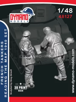 1/48 french tankers 1940 checking the map set