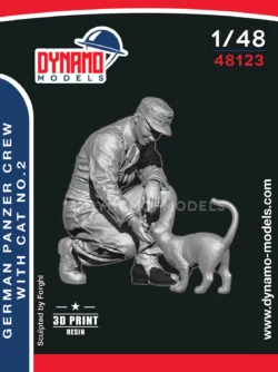 1/48 german panzer crew with cat no.2
