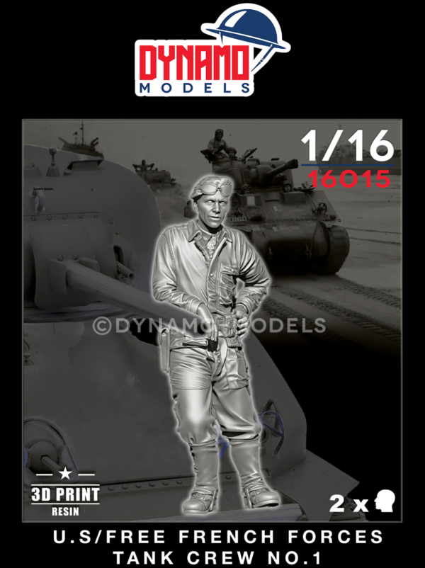 1/16 u.s free french forces tank crew no.1