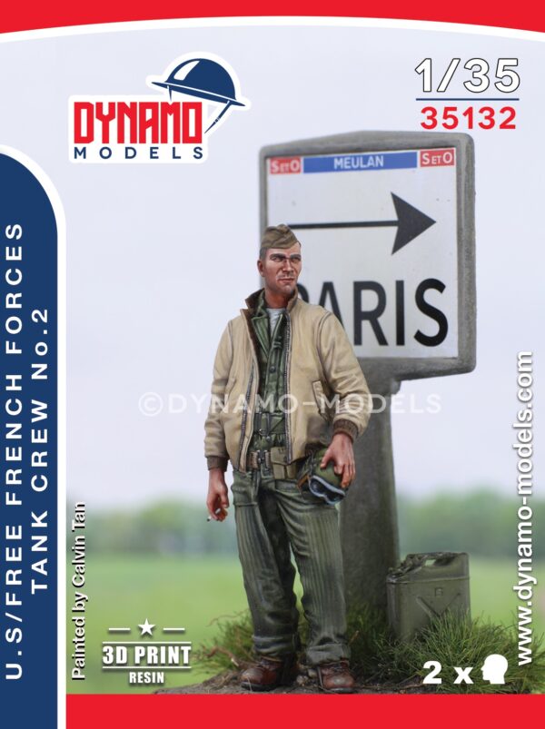 1/35 u.s/free french forces tank crew no.2 1/35 u.s/free french forces tank crew no.2 dynamo models figure painted by Calvin Tan